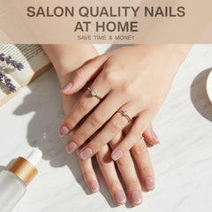 SnypeeLab complete press-on nails kit includes everything for a salon-like manicure.