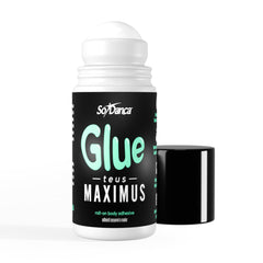 So Danca Glue-teus Maximus roll-on enables precise application for secure stage outfits.