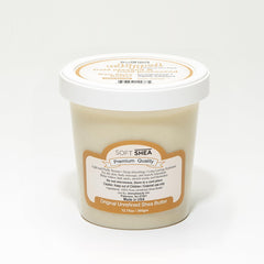 SoShea whipped shea butter ivory tub shows creamy texture for fast, non-greasy hydration.