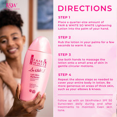 So White label details highlighting brightening and moisturizing actions.