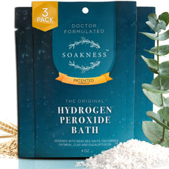 Soakness bottle pour aids quick bath prep for muscle recovery and relaxation.