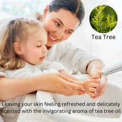 Soakness Tea Tree Hand Soap foaming texture on skin during wash