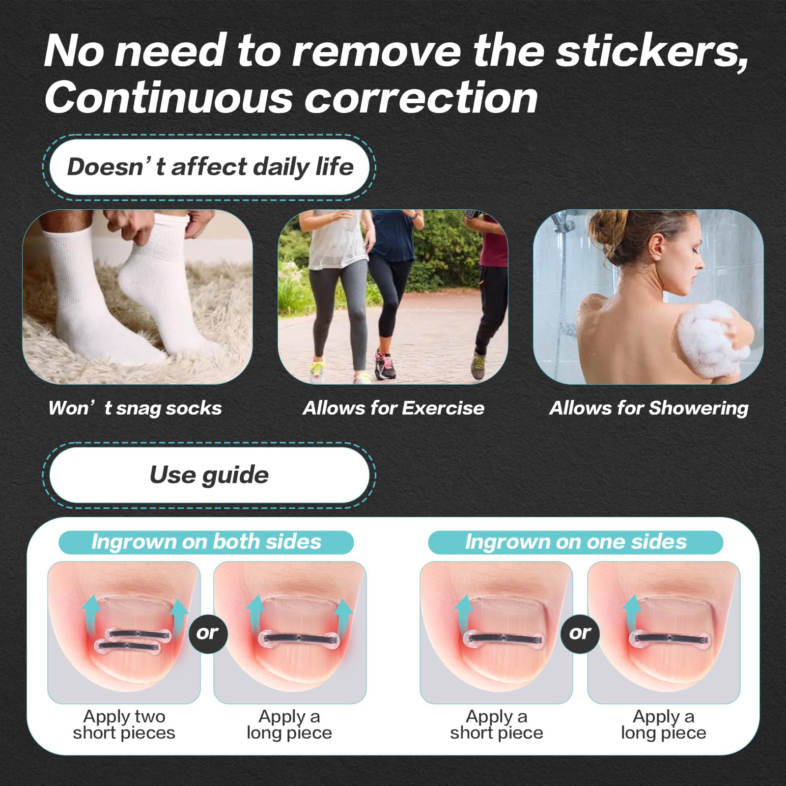 SOAOP three-size set (0.59–0.79 in) to fit every toe.