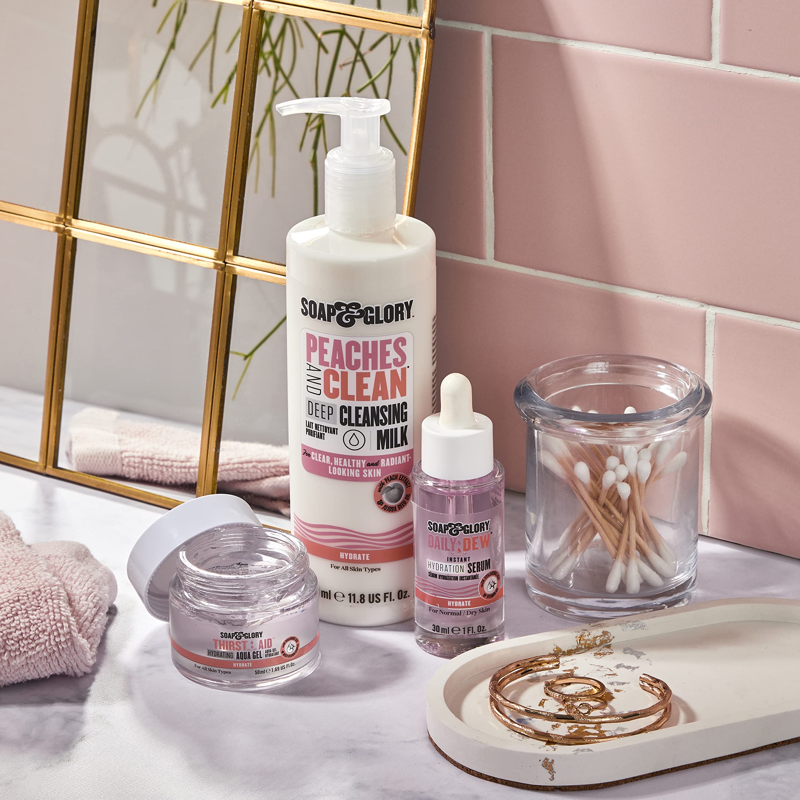 Soap & Glory Ginseng extract illustration signals balanced, radiant look