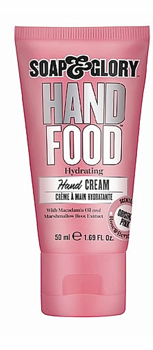 Soap & Glory hand cream texture close-up shows rich, non-greasy moisture
