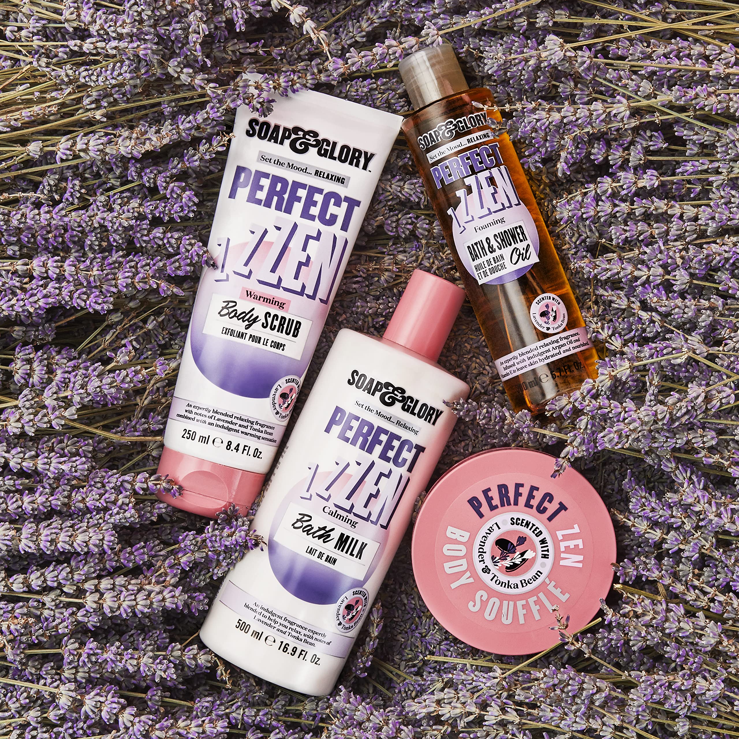 Shower scene with Perfect Zen scrub used in a bath or shower