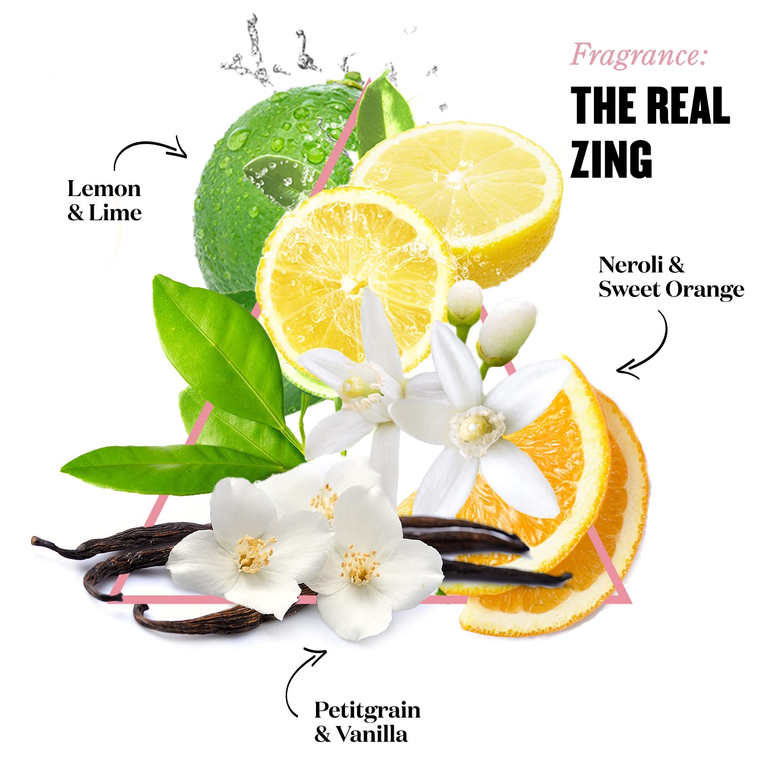 Soap & Glory Real Zing non-drying formula cares for post-shower comfort.