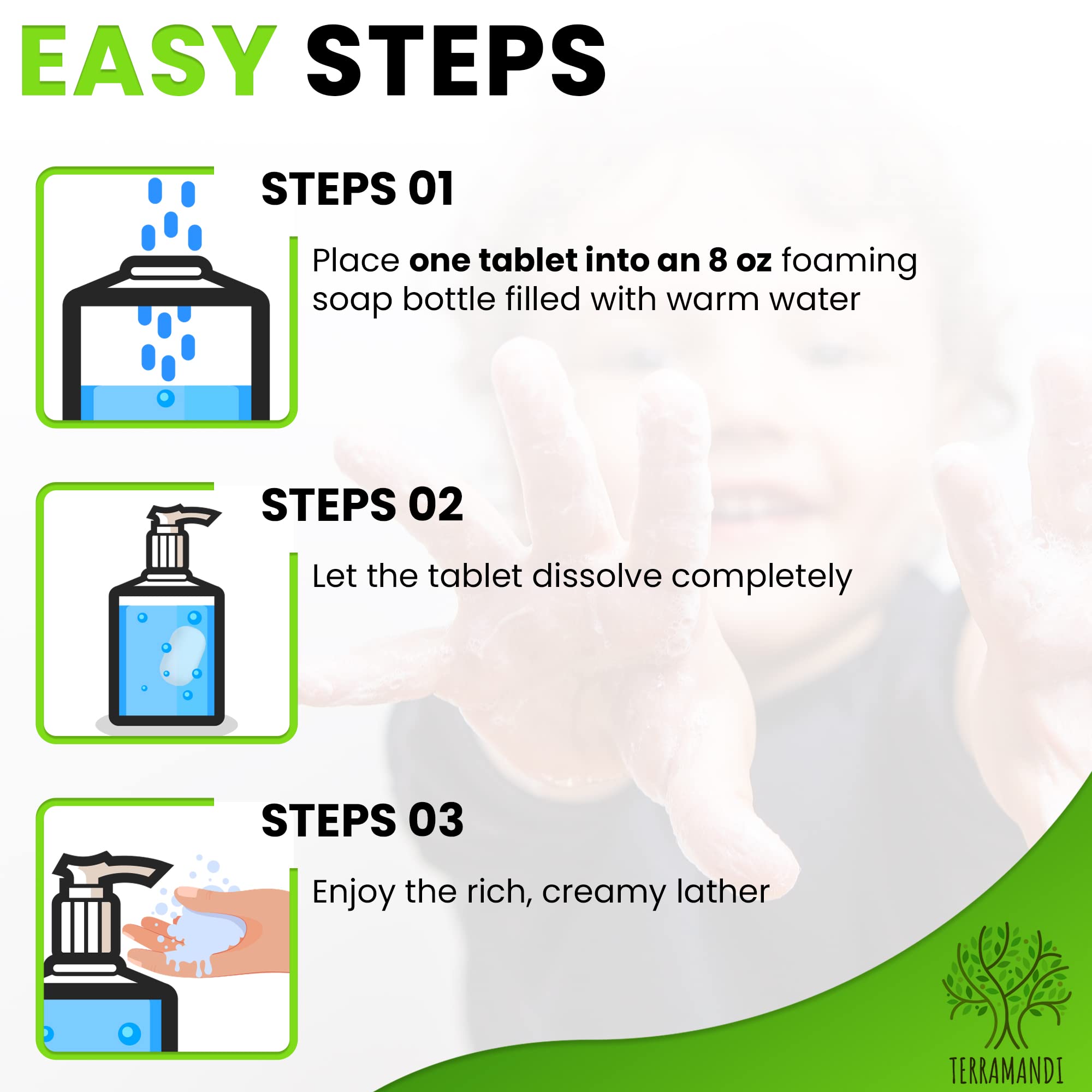 Soap Sense USA-made packaging emphasizes vegan, cruelty-free hand cleansing approach.