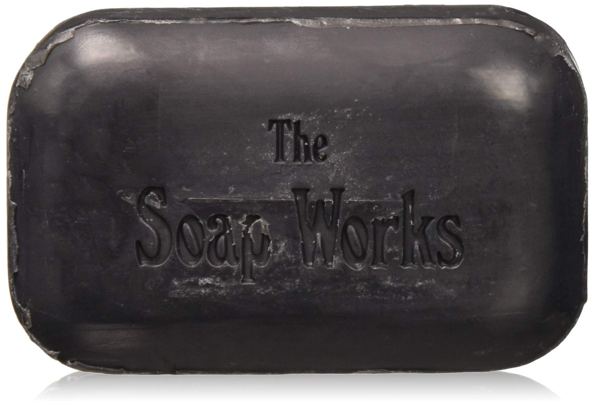 Soap Works Coal Tar Bar Soap pack shows a classic remedy for itchy skin.