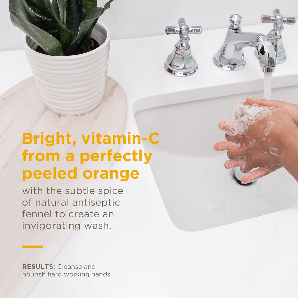Soapbox orange slices convey citrus freshness for a vibrant wash.