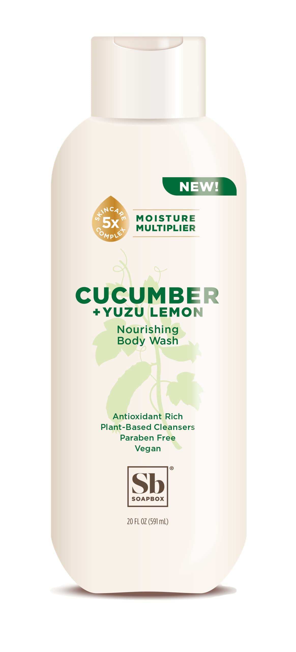 Soapbox cucumber-yuzu-lemon body wash ingredient-list shows coconut oil and shea butter