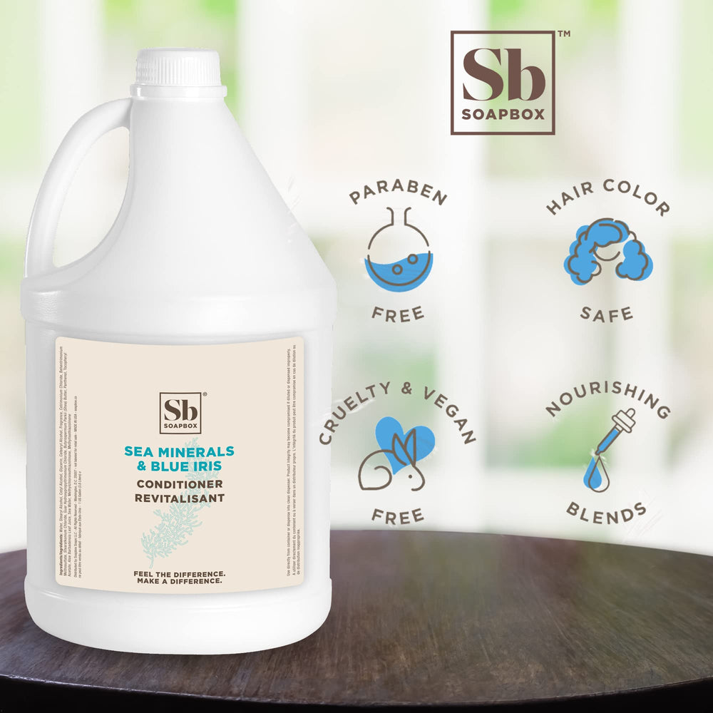 Soapbox conditioner bottle dispensing for easy home or professional use.