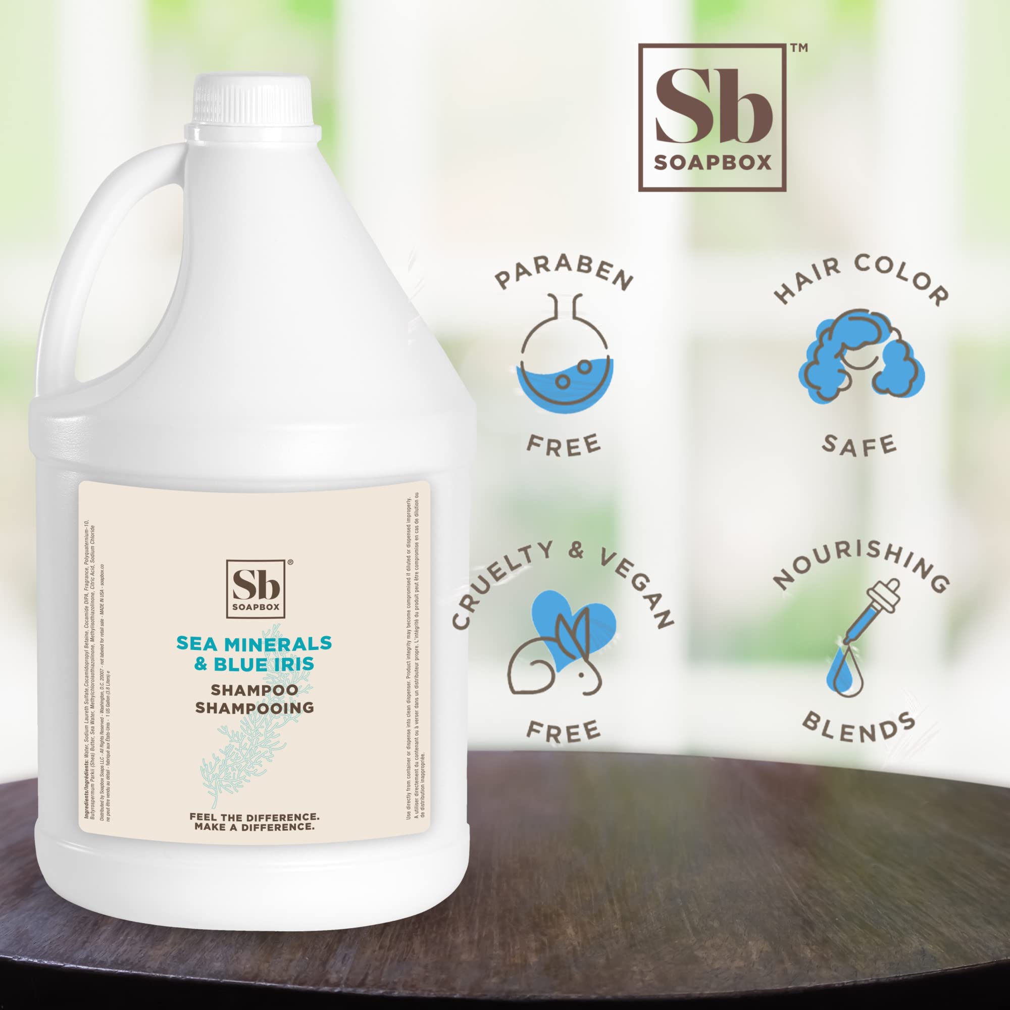 Lather close-up reveals rich foam from Soapbox Sea Minerals & Blue Iris