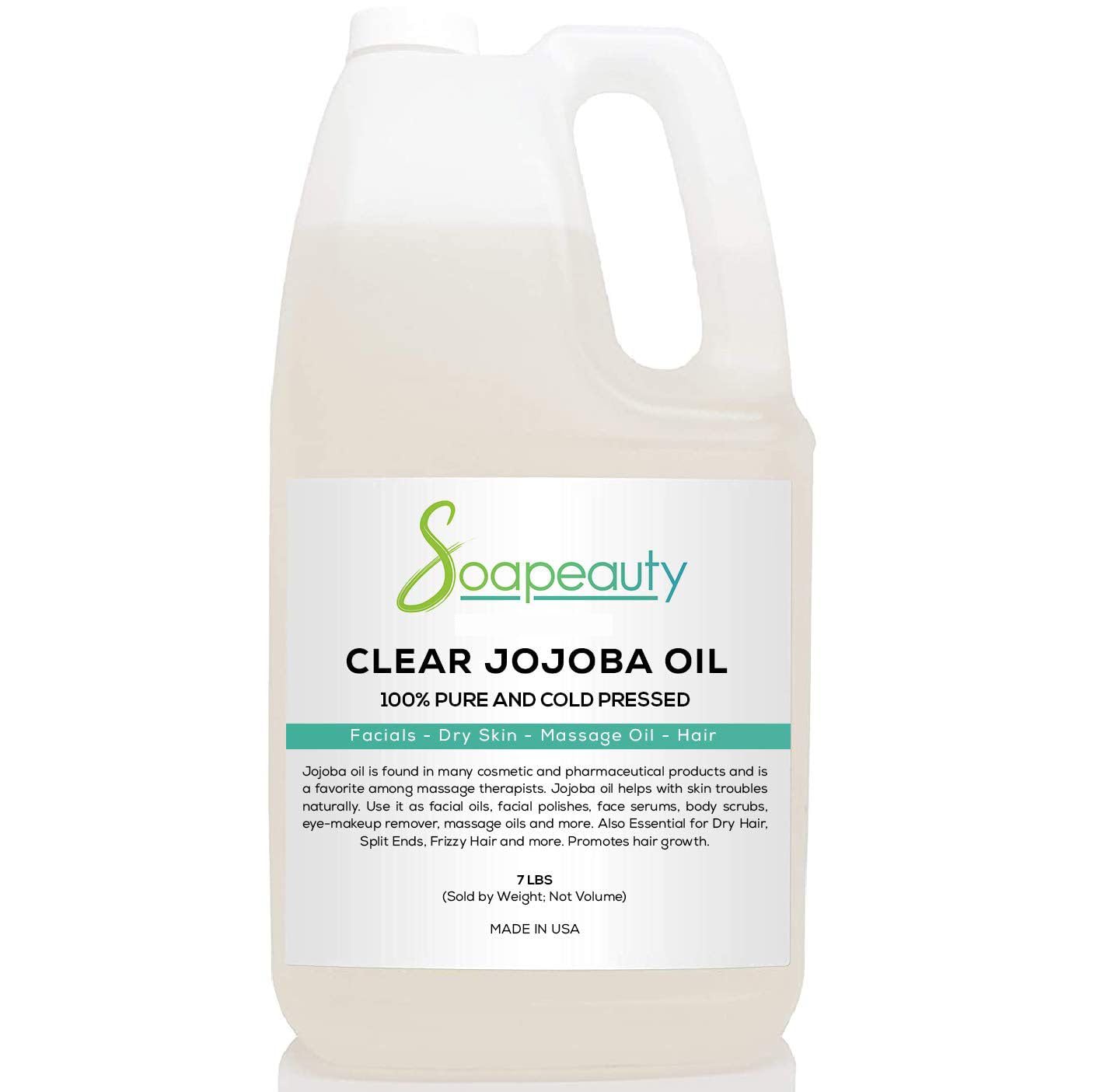 Soapeauty Clear Jojoba Oil bottle showing pure, refined formula for daily use