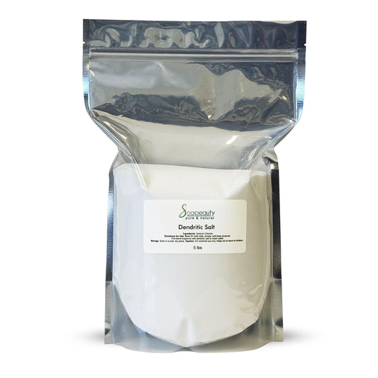 Soapeauty dendritic salt 5 lbs bulk packaging for versatile spa blends.