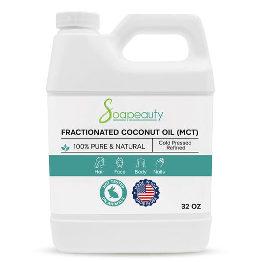 Soapeauty Fractionated Coconut Oil bottle 32oz for skincare and massage