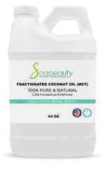 Soapeauty fractionated coconut oil bottle pour for easy skin care and hydration.