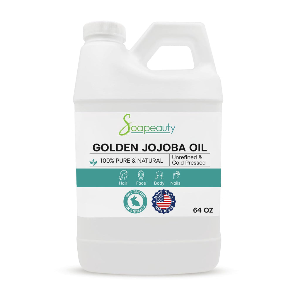 Soapeauty Golden Jojoba Oil bottle close-up showing pure, versatile moisturizing oil