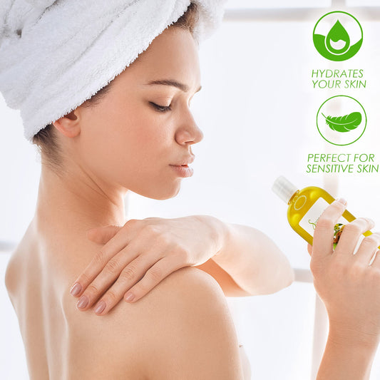 Soapeauty Golden Jojoba Oil dropper showing easy, quick absorption.