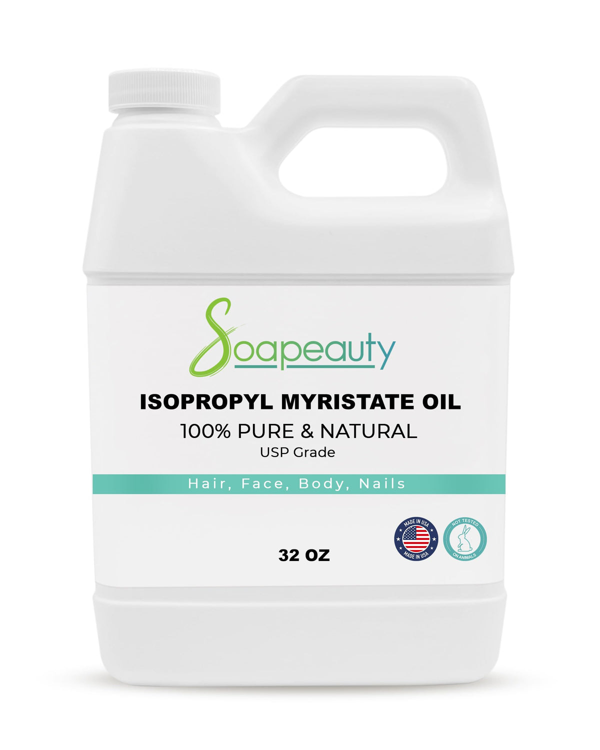 Soapeauty Isopropyl Myristate bottle pour delivers silky, non-greasy texture.