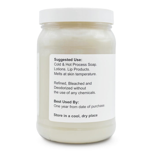 Soapeauty odorless refined shea butter close-up showing creamy texture.