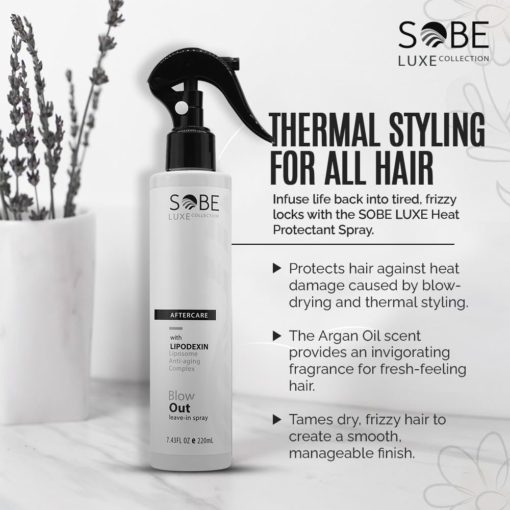 SOBE LUXE COLLECTION argan oil infusion highlights nourishing ingredients in the formula.