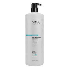 SOBE LUXE Brazilian Keratin bottle ready for salon-grade straightening at home.
