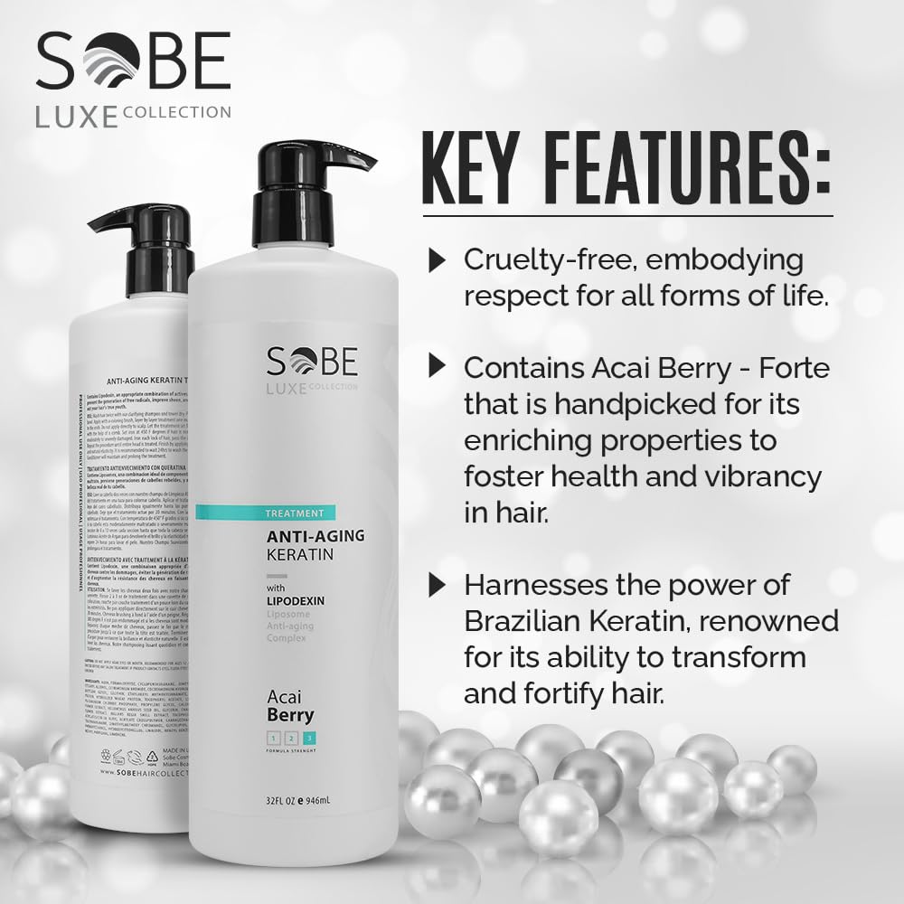 SOBE LUXE 32 oz bottle signals long-lasting treatment for multiple uses.