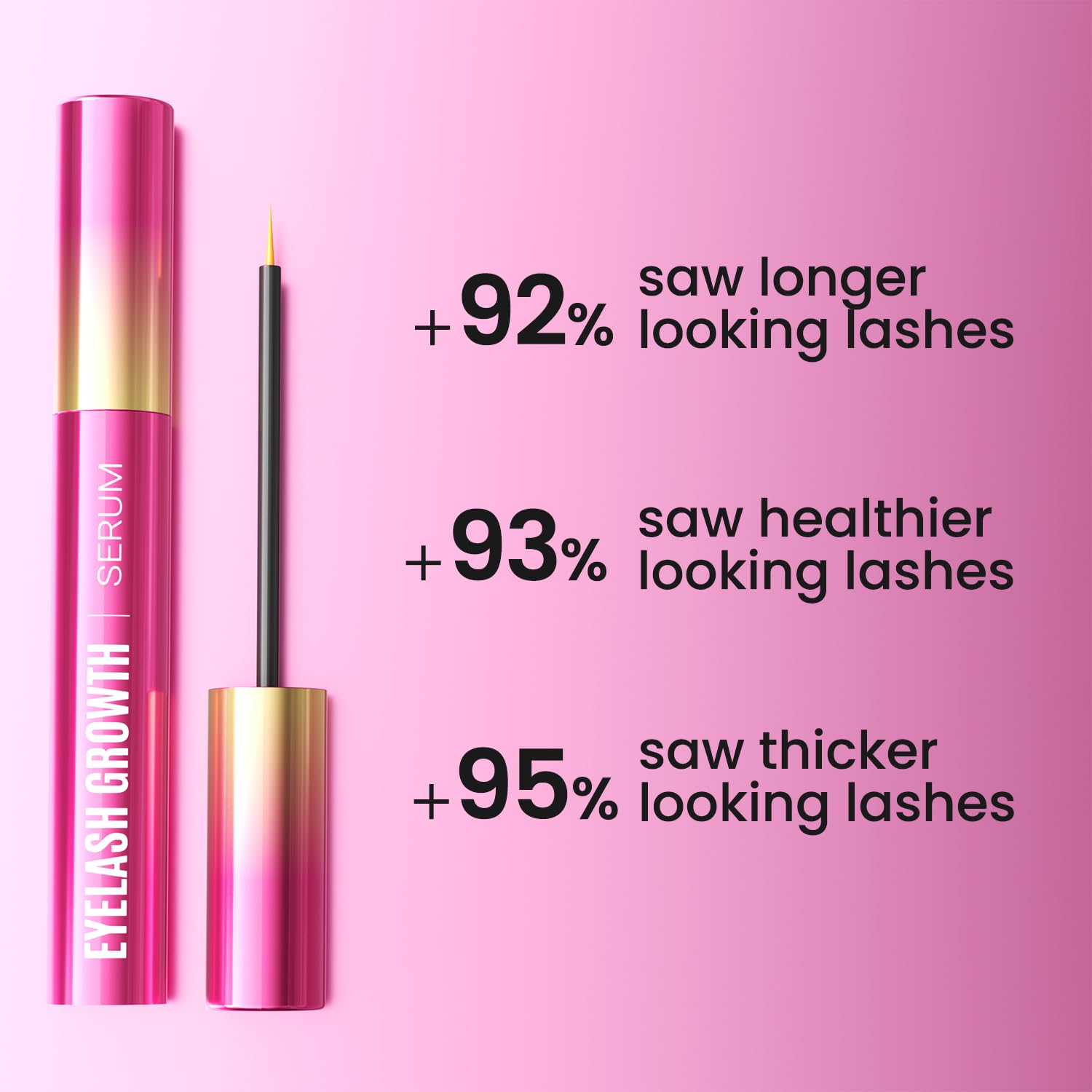 Natural plant-based ingredients nourish lashes overnight.