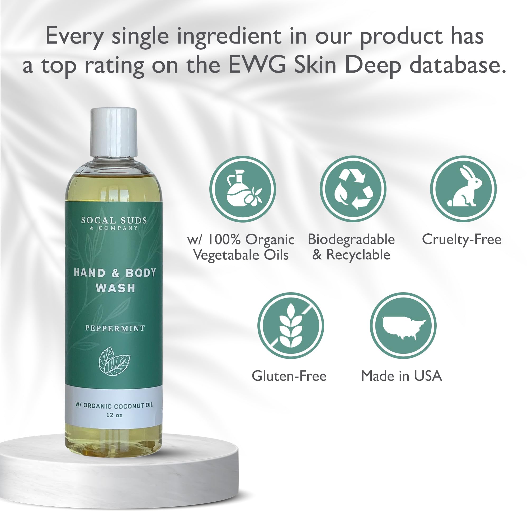 SoCal Suds & Company Organic Body Wash lather for gentle daily cleansing