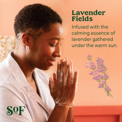 SoF coconut and olive oil blend supports soft, hydrated hands after washing