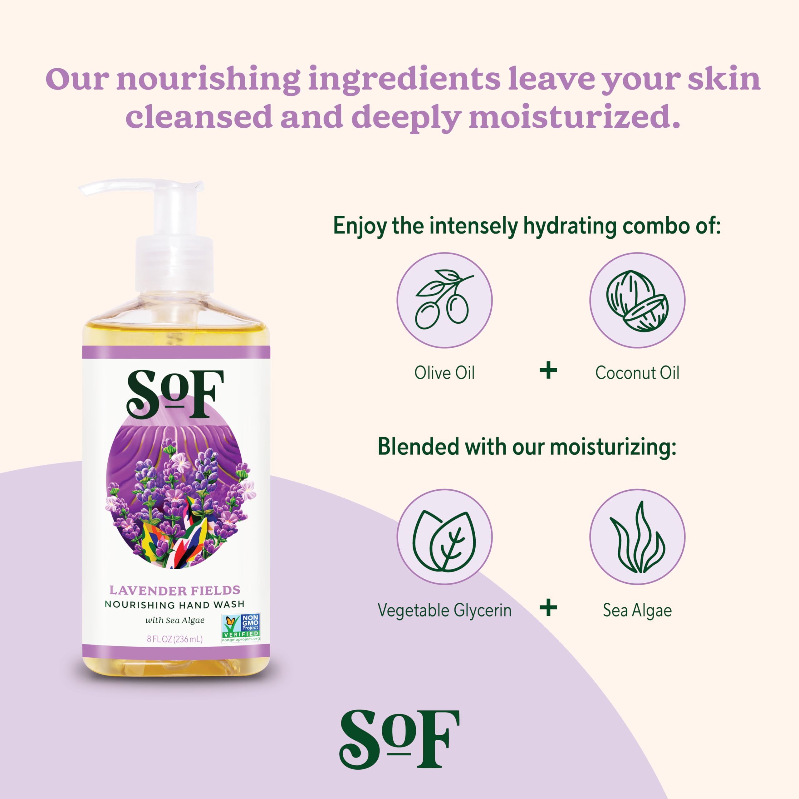 SoF Lavender Fields scent with lavender and eucalyptus for a calming home ritual