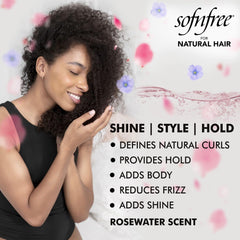 SOF N' FREE Curling Mousse application demonstrates styling