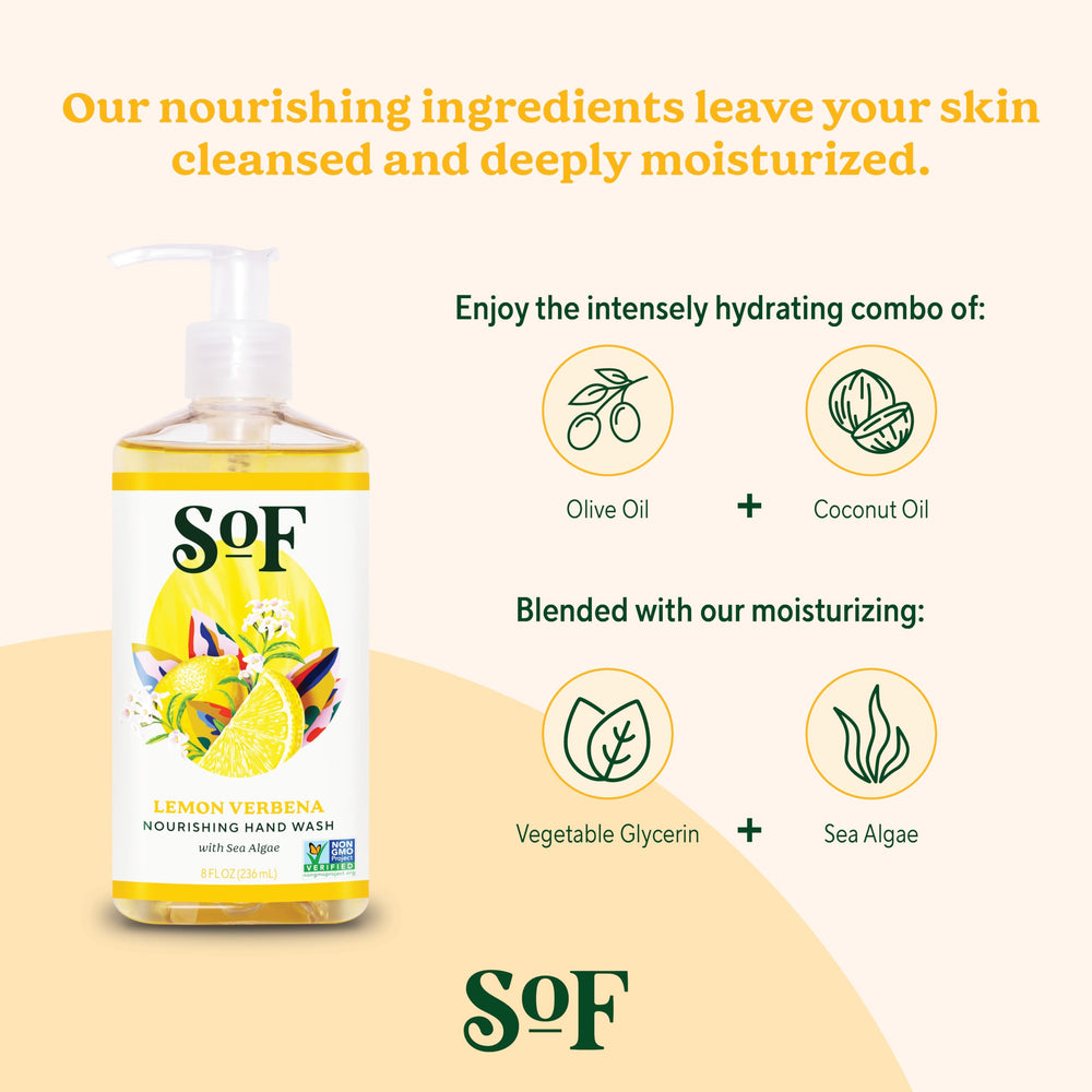 SoF lemon verbena aroma provides a bright citrus experience during hand washing.