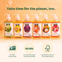 SoF three-pack packaging shown, highlighting value and convenient refills.