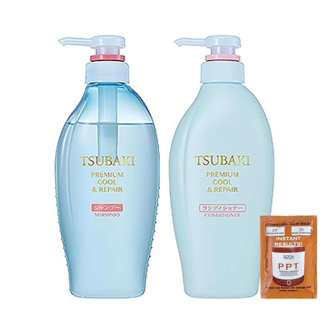 SOFIA BY ODE LE TSUBAKI Cool Shampoo bottle with refreshing mint fragrance