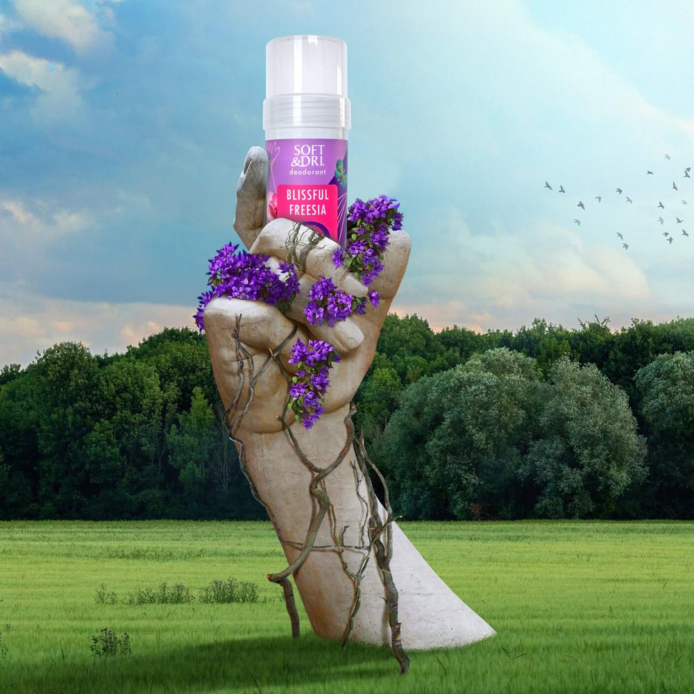 Soft & Dri mineral-based pH balancing formula visual