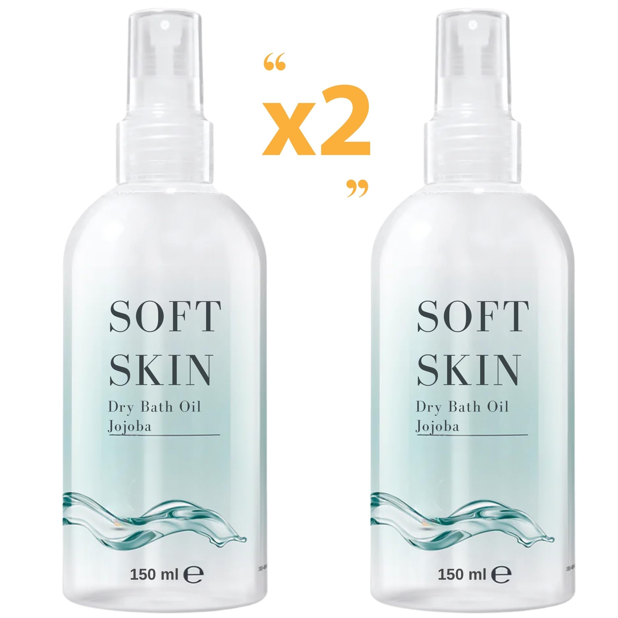 Packaging for Soft Skin Jojoba Original Dry Oil Spray pack of 2 with total 300 ml.