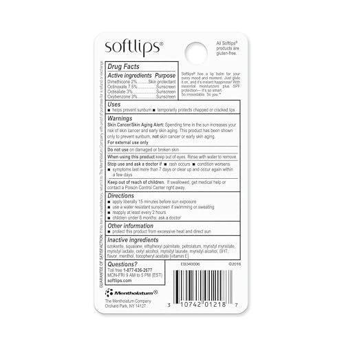 SoftLips Vanilla Lip Protectant glide showing smooth texture