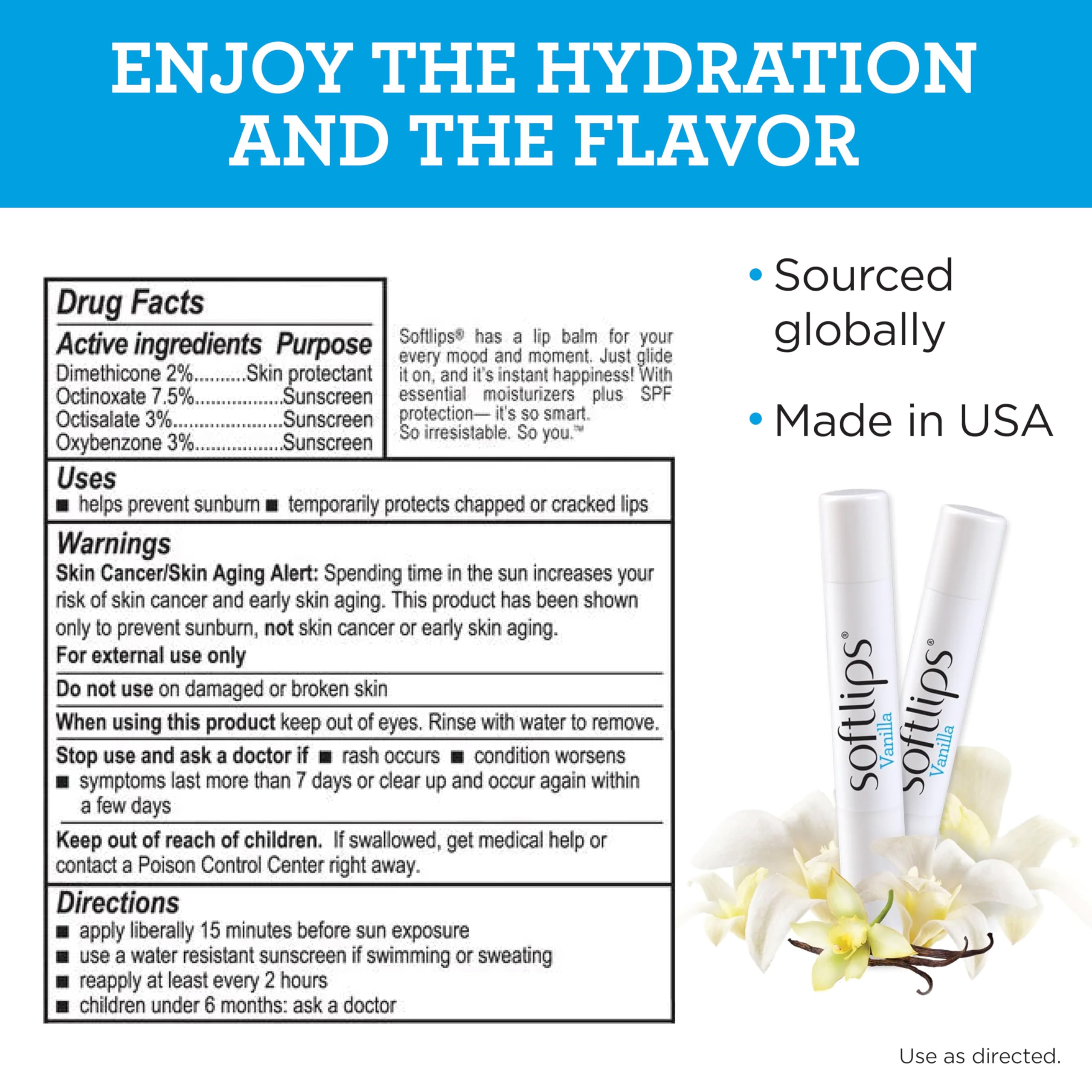 Dermatologist tested SoftLips Vanilla Lip Protectant ensures safety