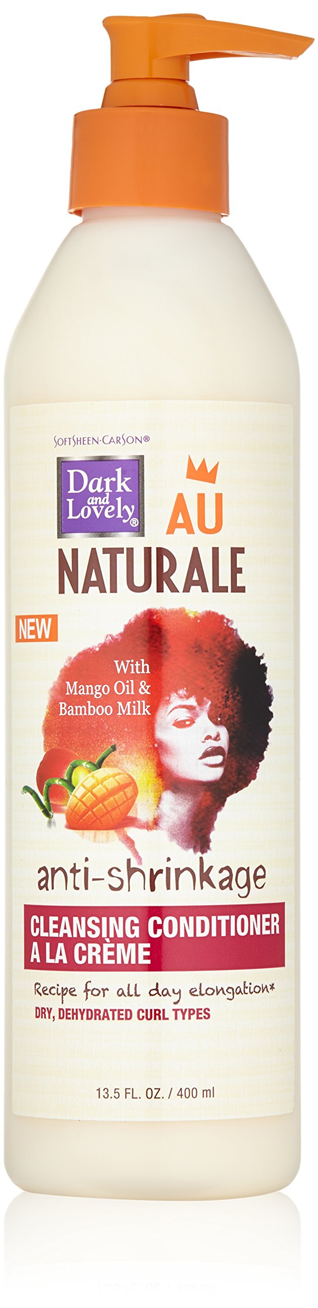 SoftSheen Dark and Lovely Au Natural cleansing conditioner bottle, hydrating cleanse for curls.