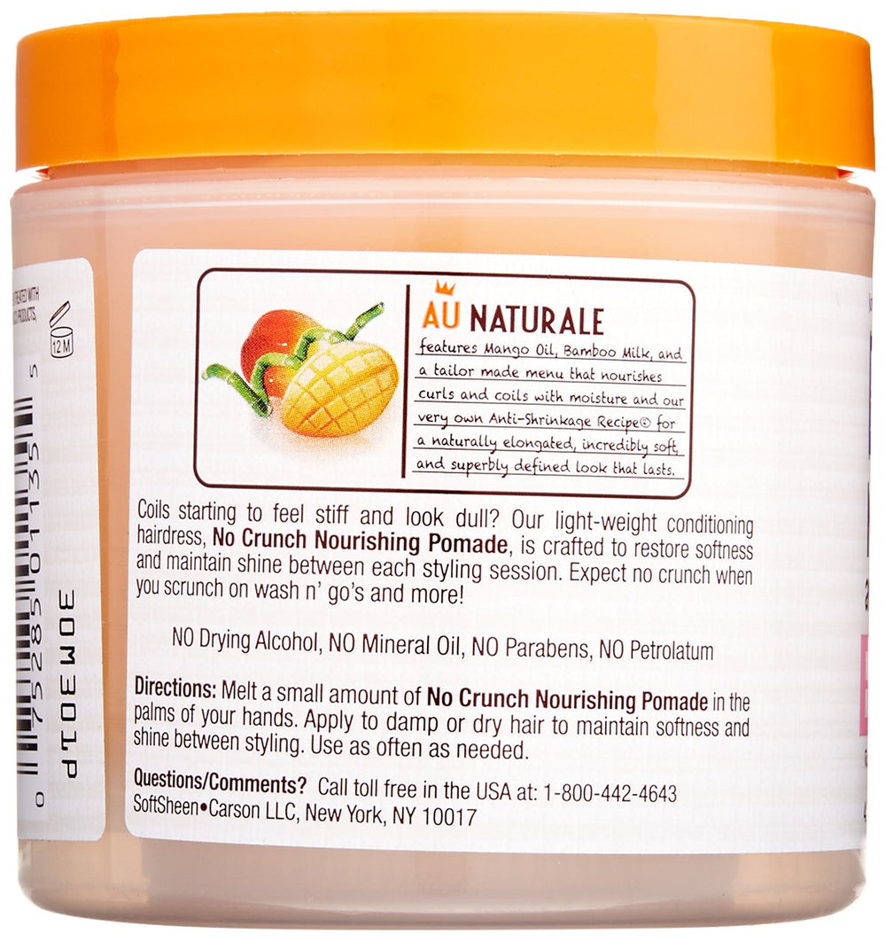 SoftSheen Au Naturale pomade jar closeup reveals creamy texture.