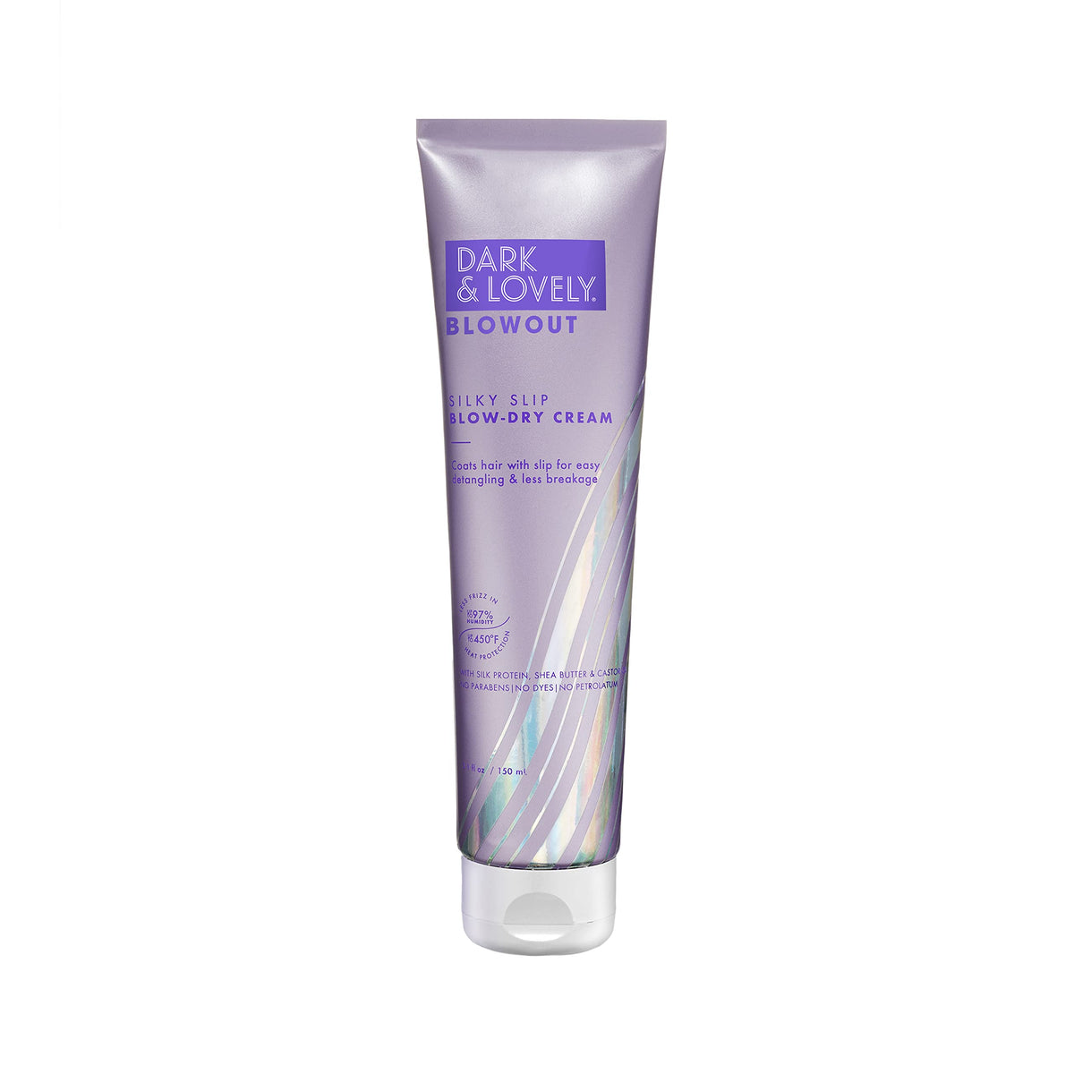 SoftSheen Dark&Lovely Silky Slip Blow Dry Cream bottle for easy detangling.