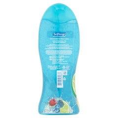 Shower scene emphasizing refreshing cleanse and hydrating feel after bath.