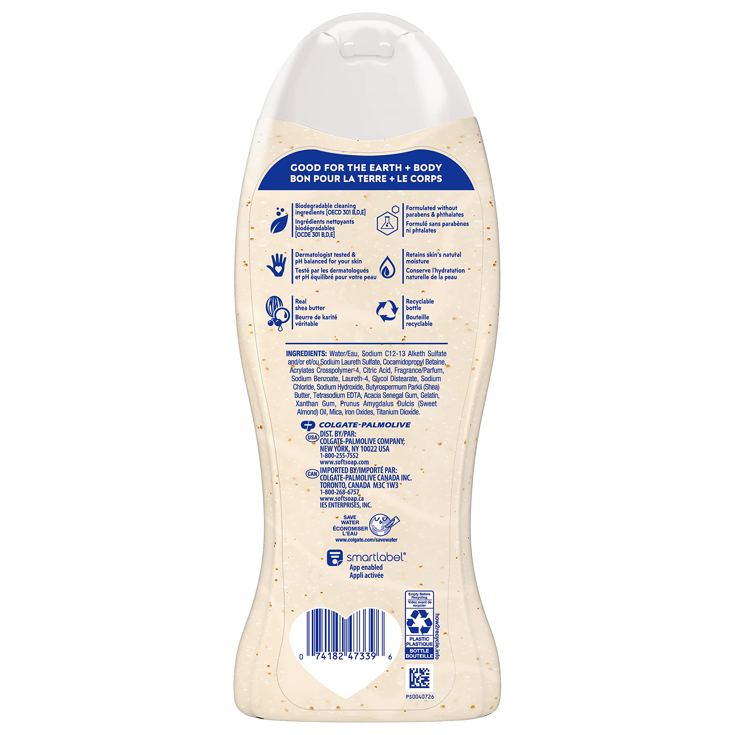 Softsoap paraben- and phthalate-free icon signaling clean, gentle cleansing.