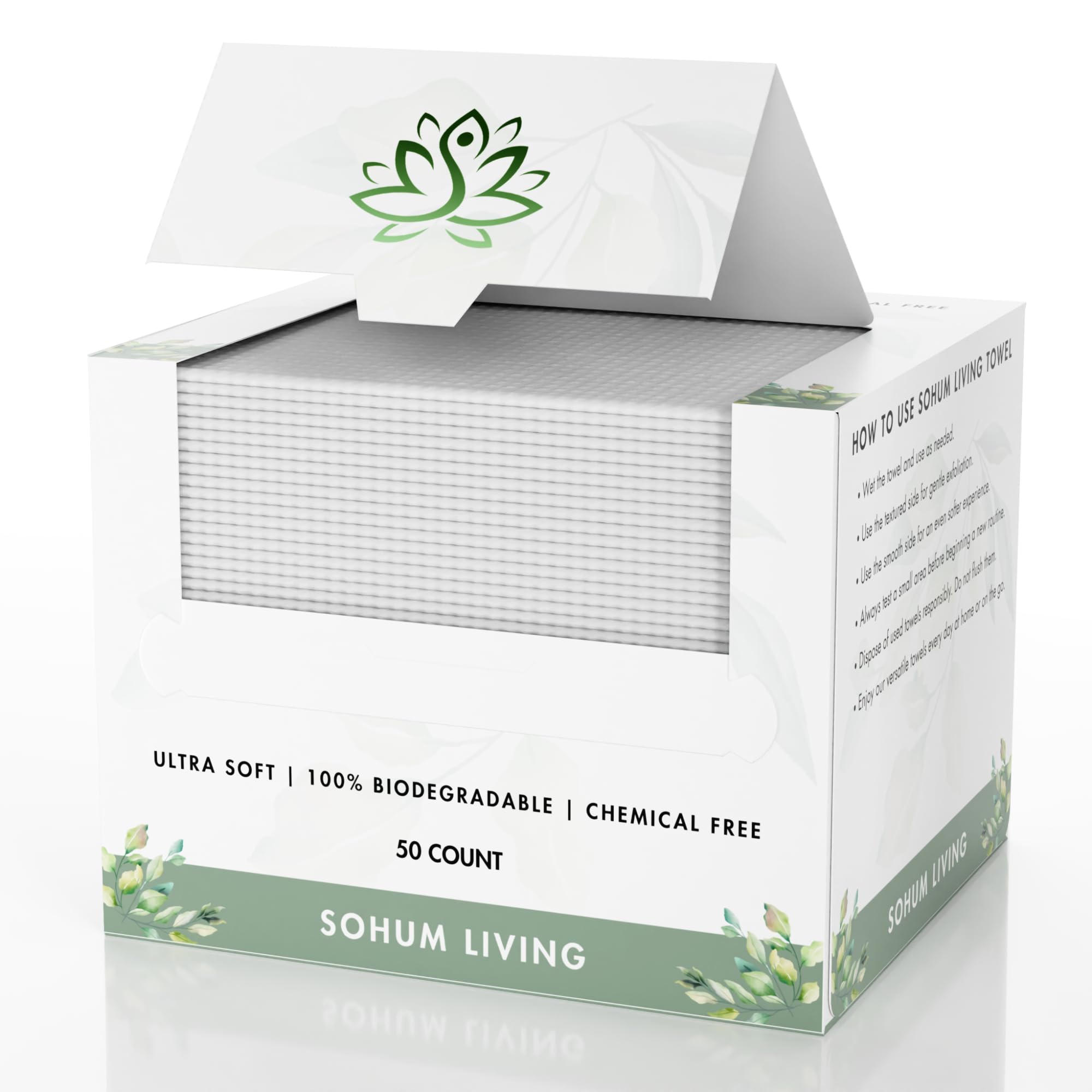 Sohum Living Clean Towels face XL packaging ready for home use or travel