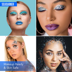 SoJourner Bags neon holographic glitter hair accents for bold style
