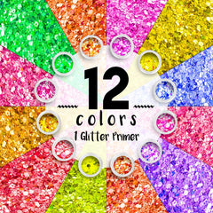 SoJourner Bags neon holographic glitter nails for sparkling tips
