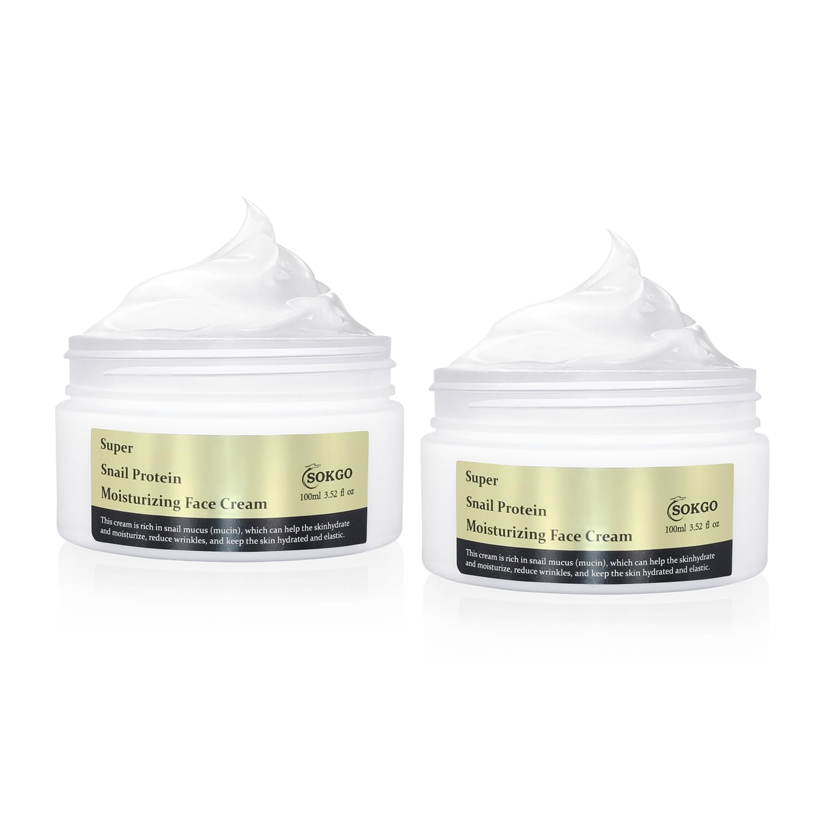 Sokgo Snail Mucin Cream jar displaying rich hydration for dry skin