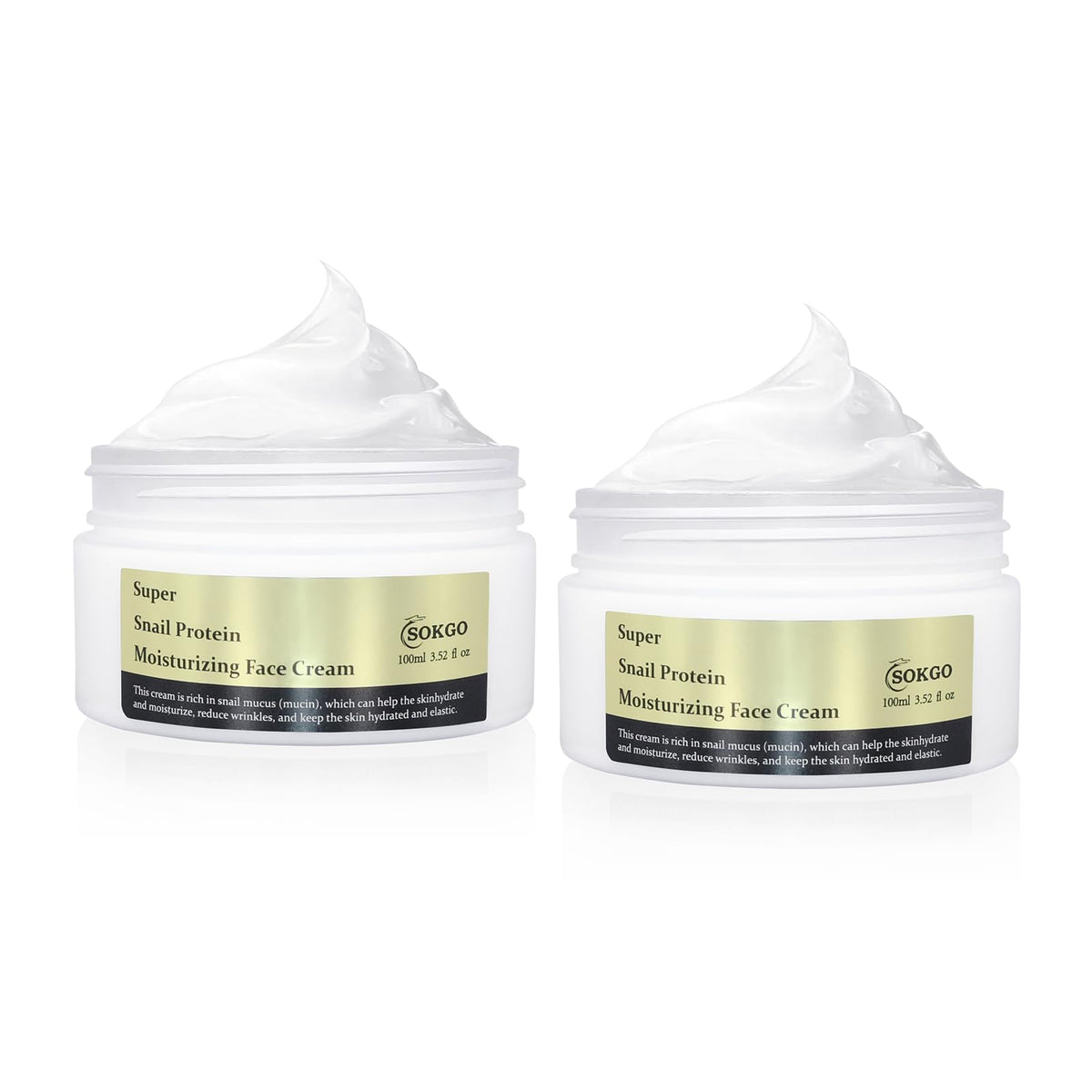 Sokgo Snail Mucin Cream jar displaying rich hydration for dry skin
